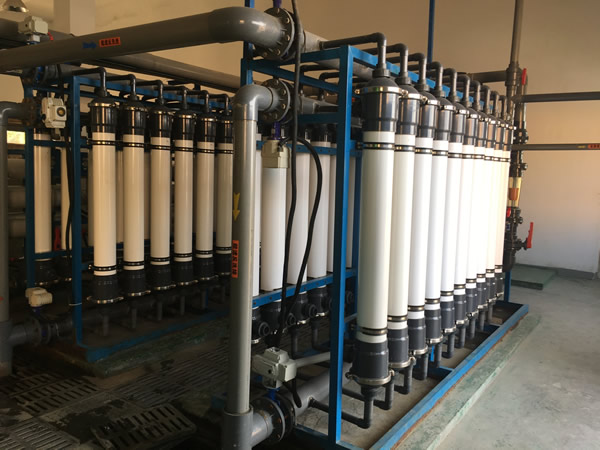 宫奇超滤膜在杭州某橡胶厂污水处理达到80吨每小时