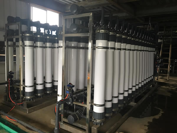 宫奇超滤膜在浙江平望某印染厂印染废水处理达到3000吨每天
